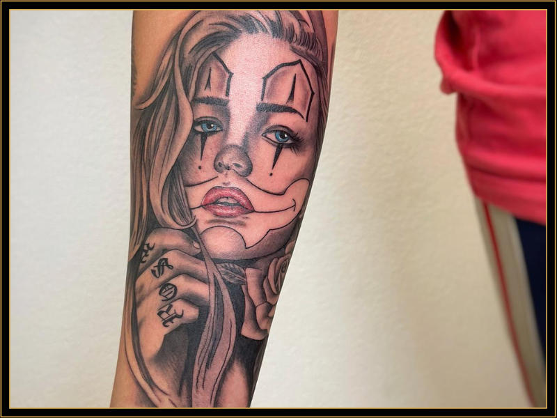 Realism Tattoo Womans Face