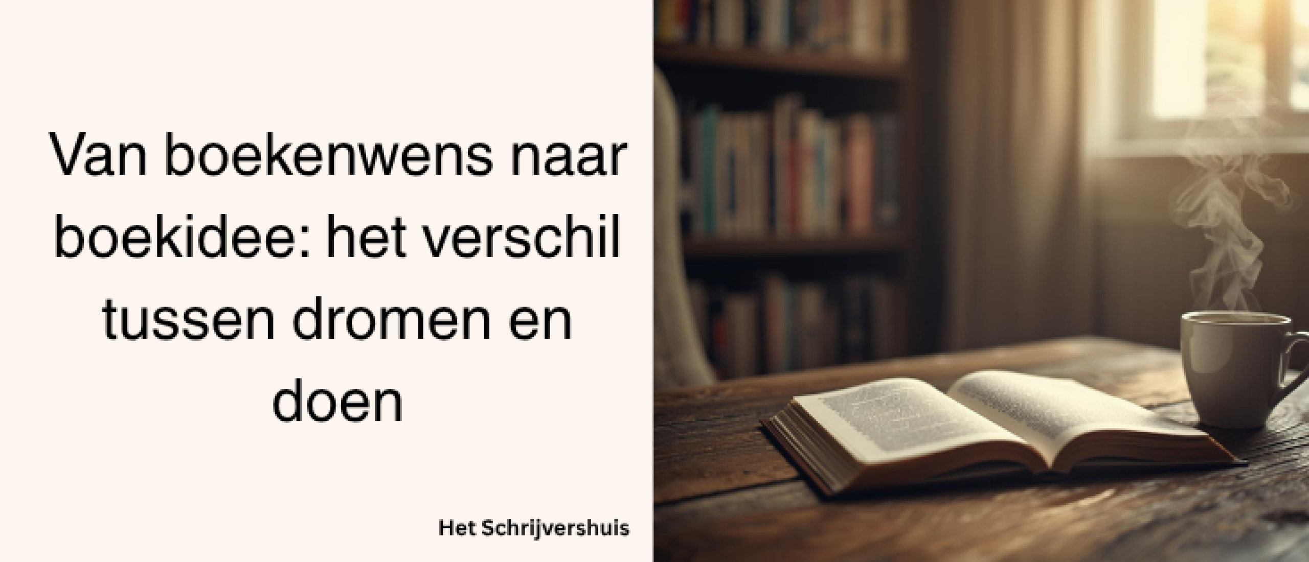 Van boekenwens naar boekidee: het verschil tussen dromen en doen