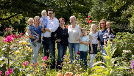 Familiefoto op locatie, groepsfoto, cadeau opa en oma