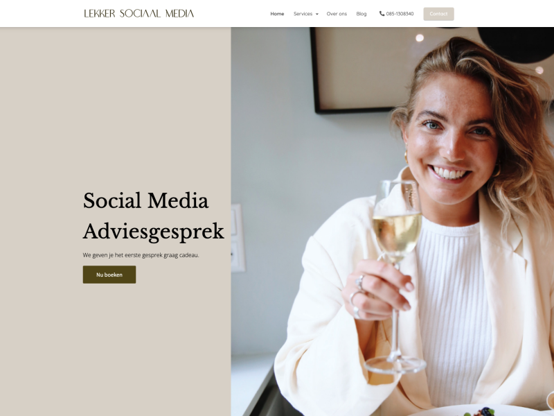 Voorbeeld Phoenix website Lekker Sociaal Media