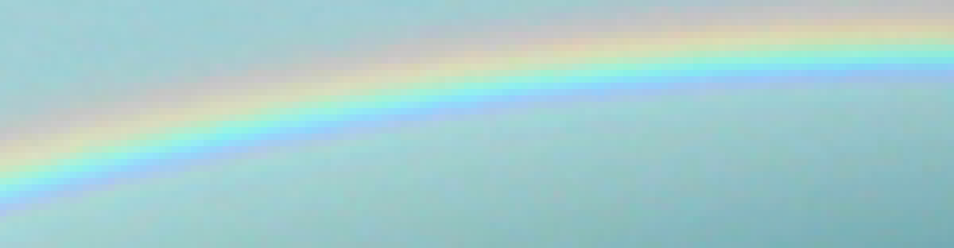 Rainbow detail soft shining in blue sky