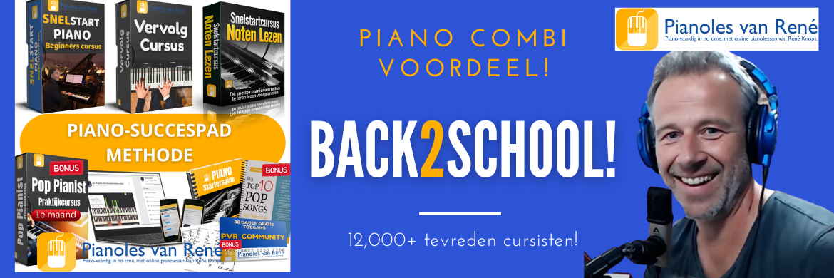 back to school aanbieding pianocursus Rene Knops