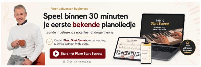 Piano Start Secrets - Ontdek de nieuwe pianomethode zonder noten