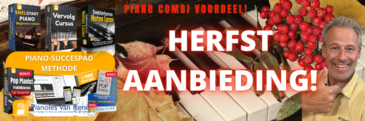 Herfstaanbieding Piano lespakket voor beginners en herstarters