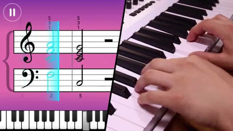 Een afbeelding van de app 'Simply Piano' die het makkelijk piano leren spelen mogelijk maakt