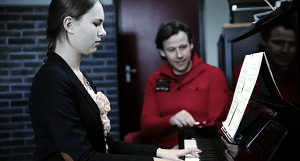 pianoles van Rene met leerling