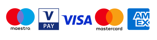 maestro, vpay, visa, mastercard en amex logo's