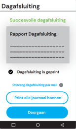 CCV PayStart dagafsluiting scherm