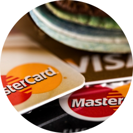 Verschillende creditcards van Mastercard en Visa