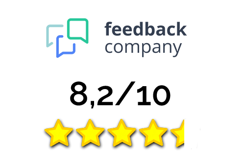 Feedback company logo met een reviewscore van 8,2 uit 10