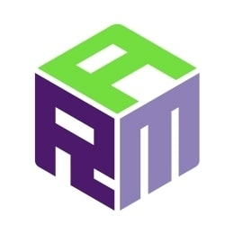 Paarse R en M met een groene A