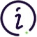 Cirkel met een info symbool in het midden