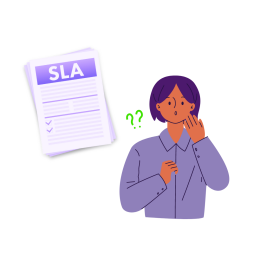 Voordelen SLA SLA document met iemand die nadenkt over de voordelen