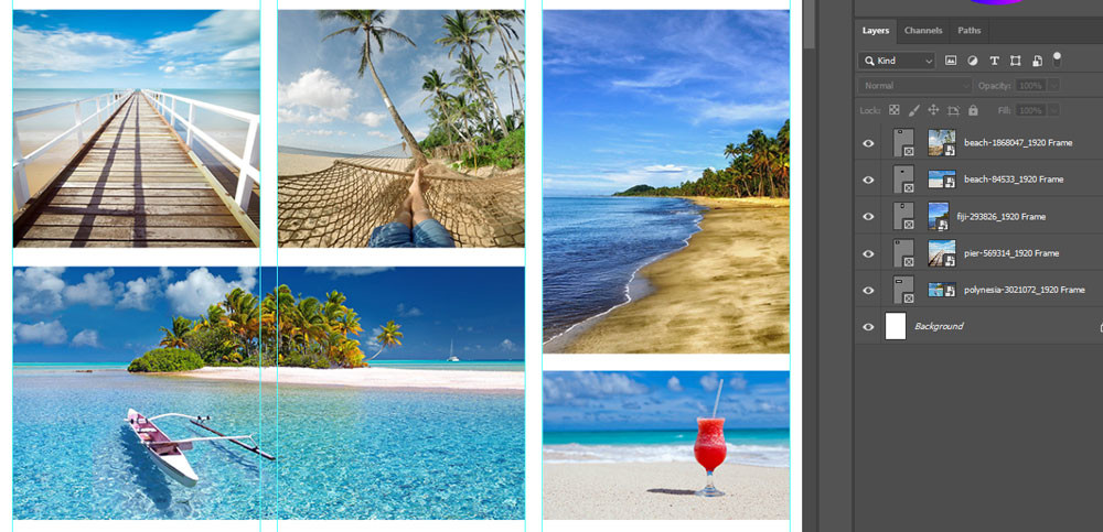 Collage maken in Photoshop - speel met een leuke volgorde