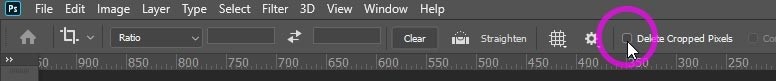 Croppen zonder pixels weg te gooien in Photoshop