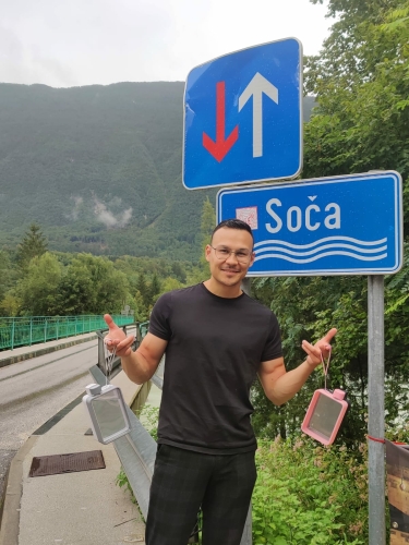 SOCA rivier platte waterfles missie