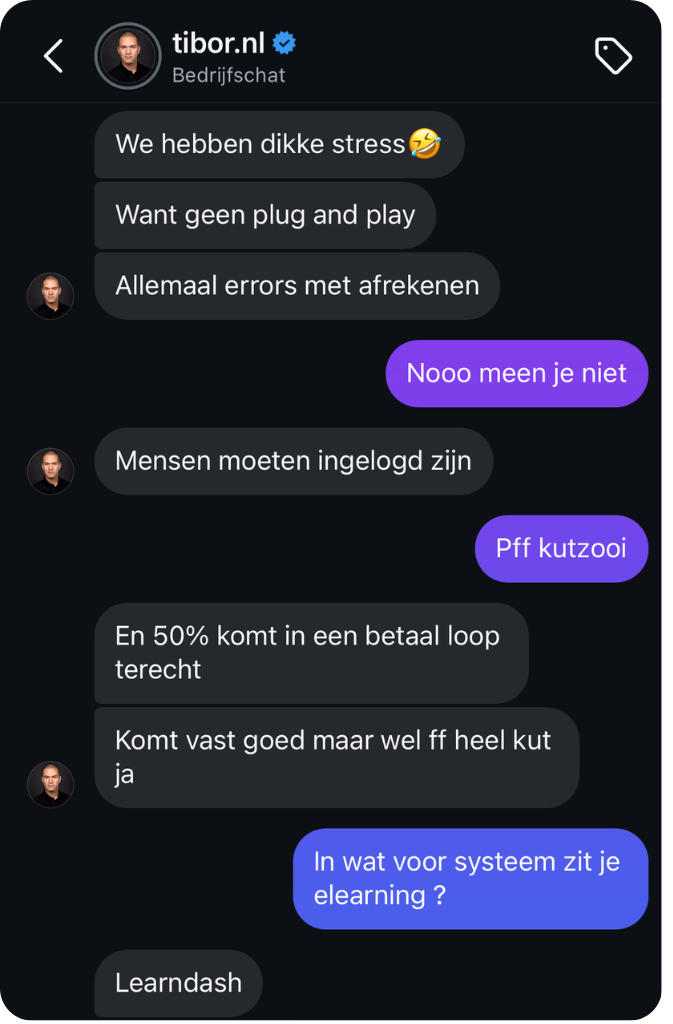 Chat Martijn x Tibor tijdens lancering Het Antivirus