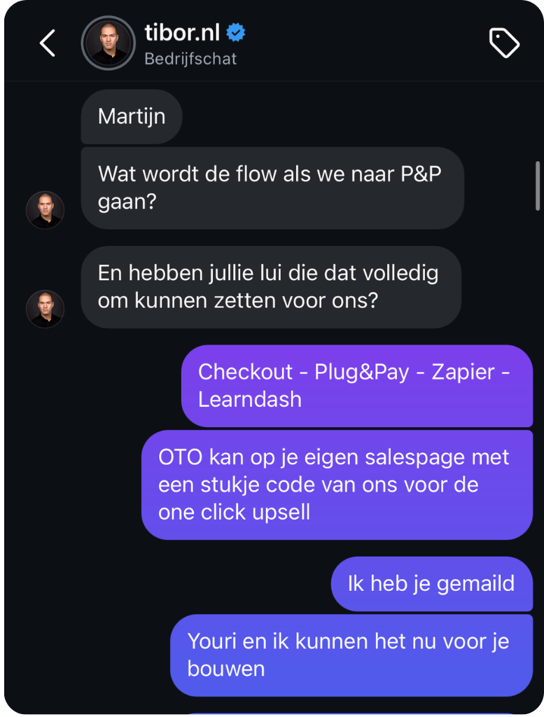 Chat Martijn x Tibor tijdens lancering Het Antivirus