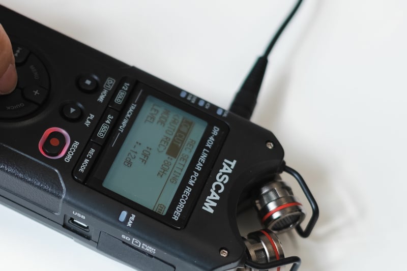 Foto van audiorecorder