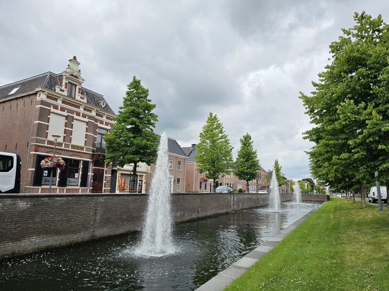 De fonteinen in Hoogeveen tijdens onze vakantie in Drenthe