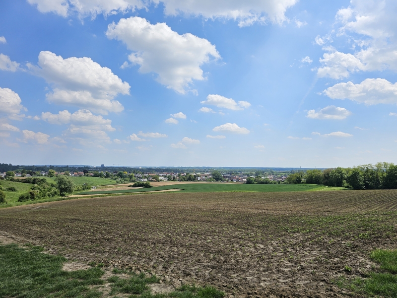 Een prachtig uitzicht over de velden en het dorp van Bertem