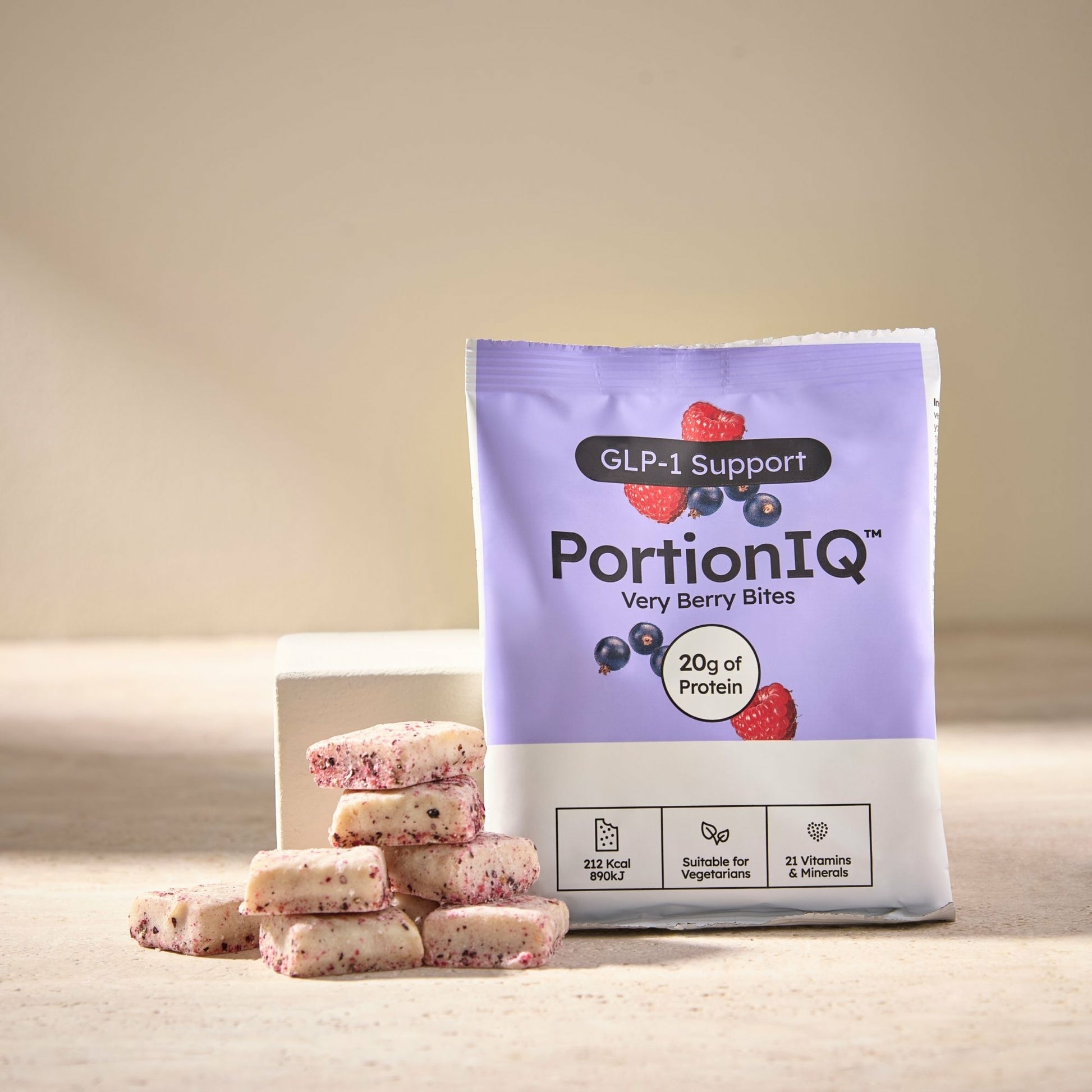 PortionIQ Very Berry Bites met 20 gram eiwit PortionIQ Very Berry Bites met 20 gram eiwit