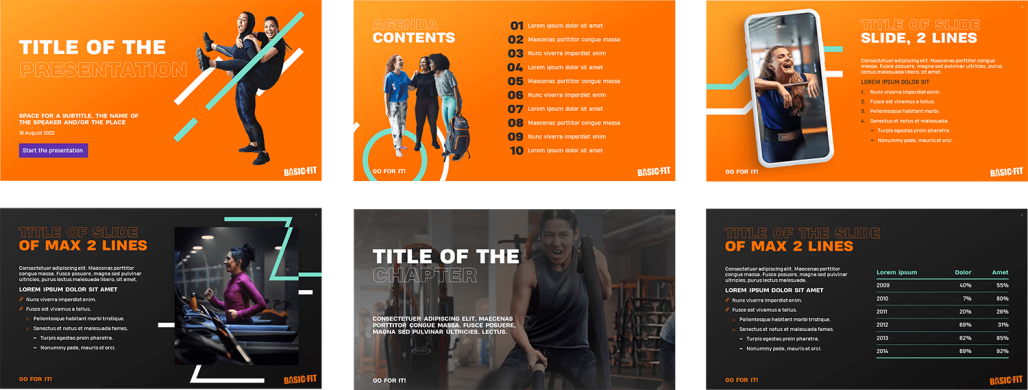 PowerPoint template - Basic-Fit