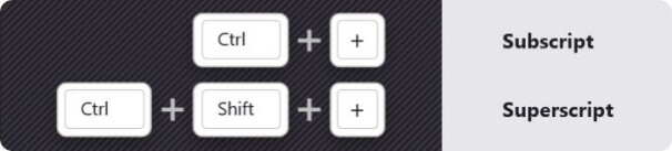 Superscript en subscript in powerpoint