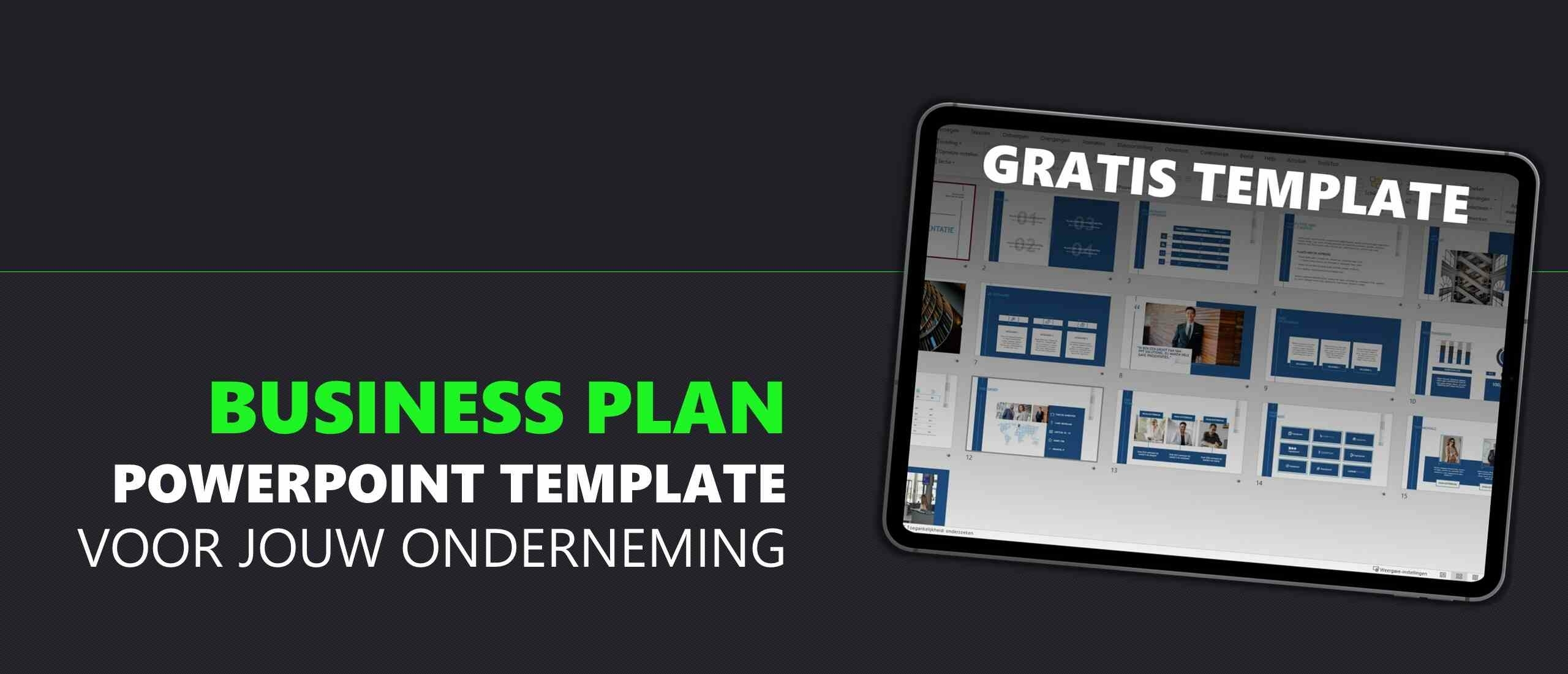Business Plan PowerPoint template voor jouw onderneming!