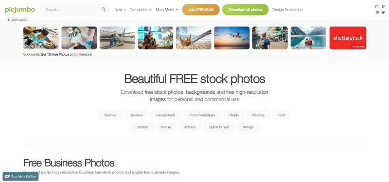 Picjumbo website voor gratis stockfoto's
