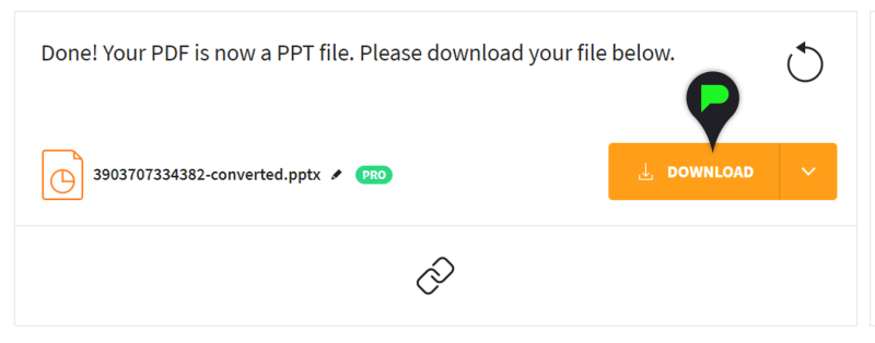 Stap 3: PDF wordt automatisch omgezet naar PPT