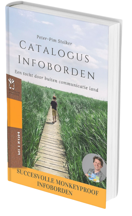 infoborden en frames voor liefdesroute bewegwijzering