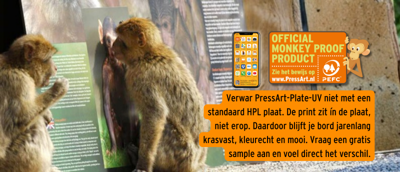 Verwar PressArt-Plate-UV niet met een standaard HPL plaat - vergelijking materialen informatieborden