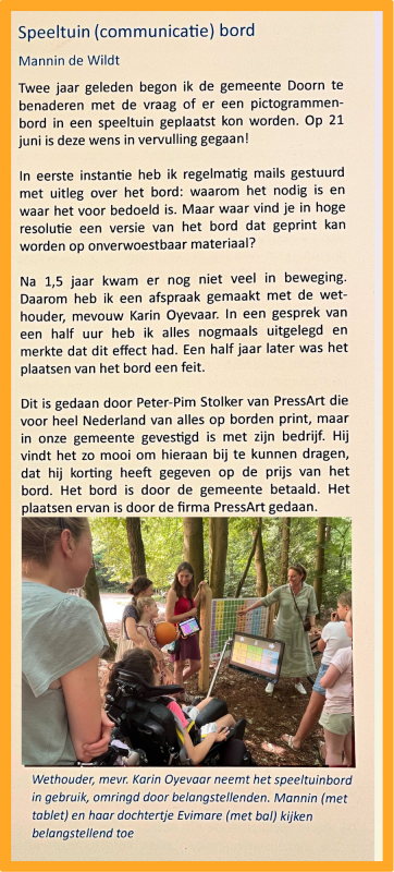 Inclusieve informatieborden bij speeltuin de eerste in nederland en er volgen nog heel veel meer