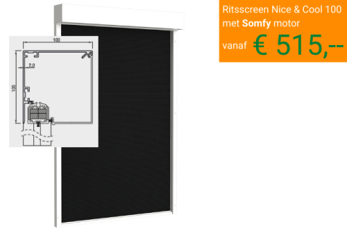 Ritsscreens van prima zonwering type Ritsscreen Nice & Cool 100