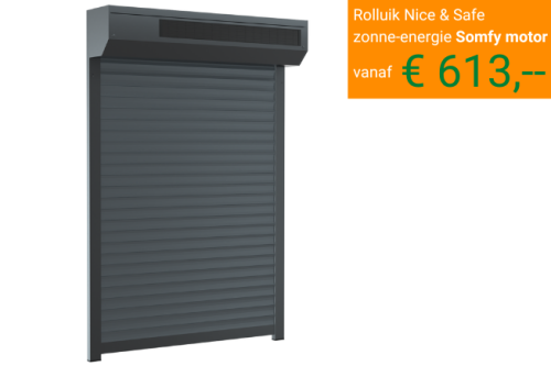 Rolluiken van prima zonwering type Rolluik Nice & Safe zonne-energie