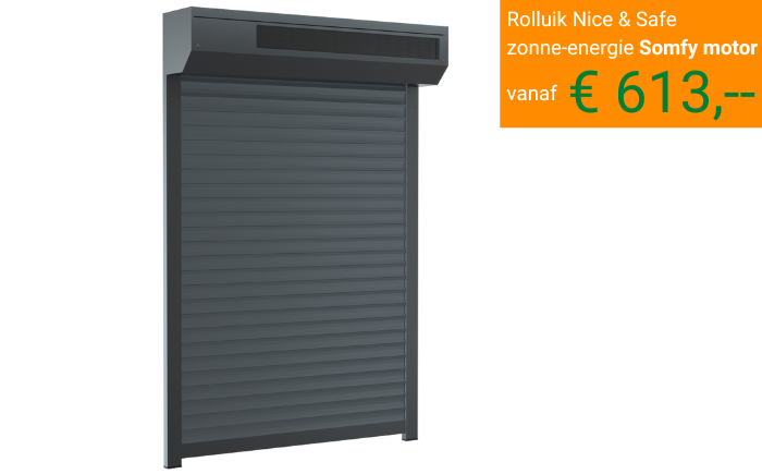 Rolluiken van prima zonwering type Rolluik Nice & Safe zonne-energie