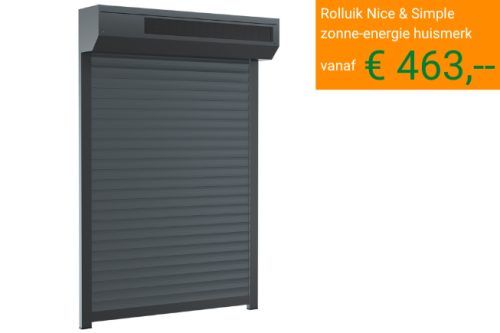 Rolluiken van prima zonwering type Rolluik Nice & Simple zonne-energie