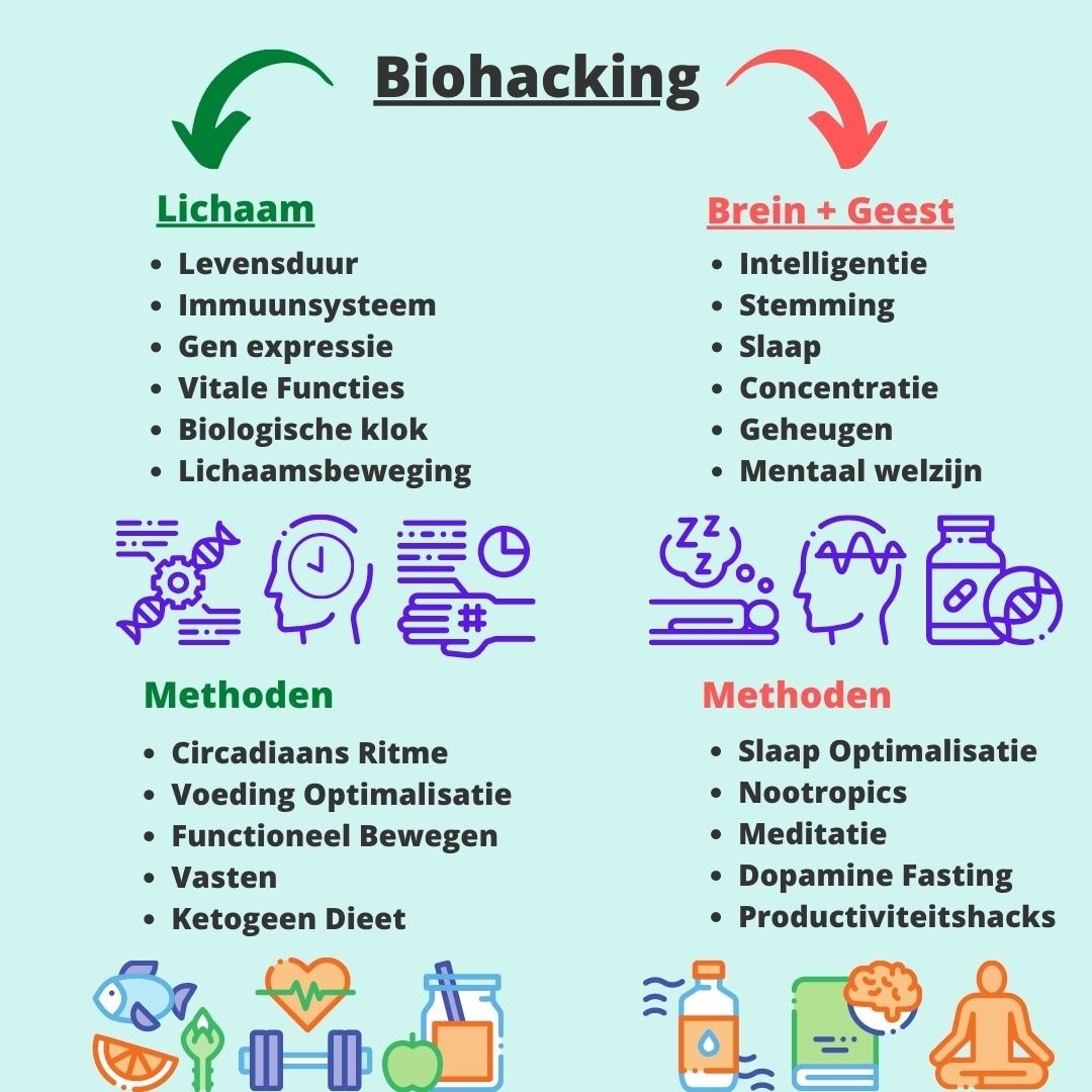 De verschillende onderdelen van biohacking De verschillende onderdelen van biohacking