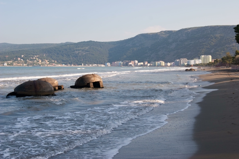 Communist-era bunker in Durrës, Albania, built during the Cold War and featured in our Durrës City Guide.