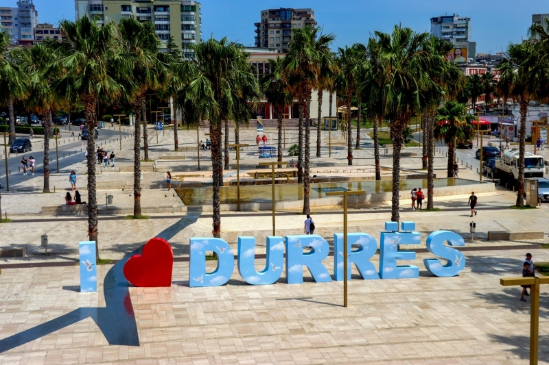 Durrës, Albania – historic coastal city with beaches, promenade and Adriatic Sea