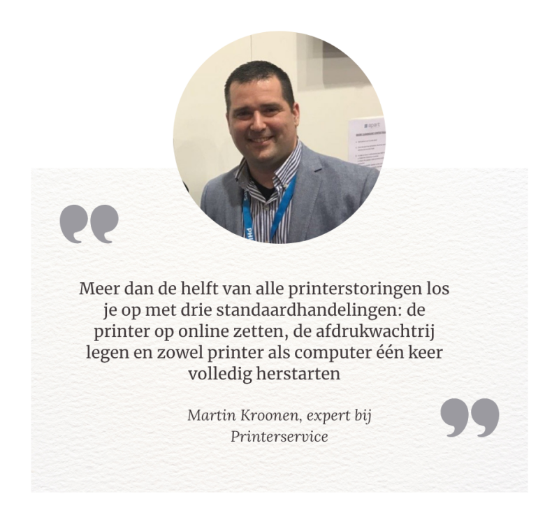 Martin Kroonen over printer problemen Quote van Martin Kroonen over printer problemen