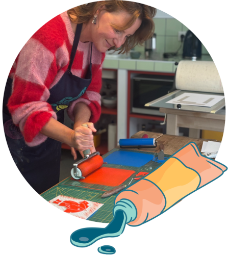 Alette met inktroller