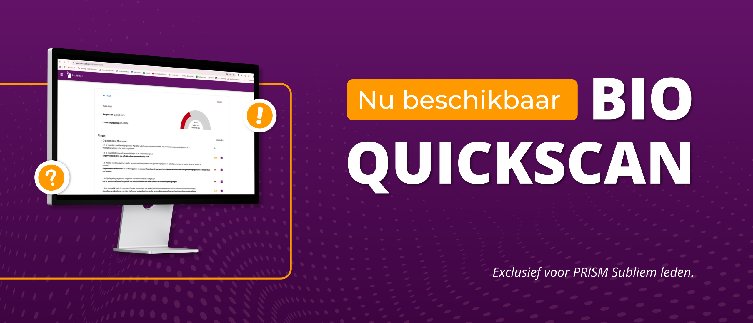 Nieuw in PRISM: de BIO Quickscan