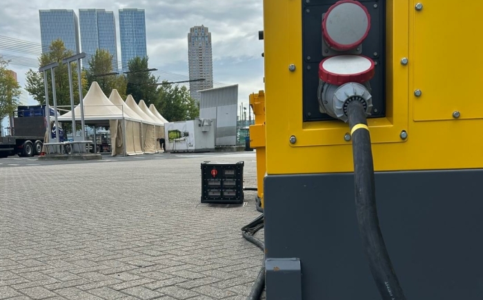 125A verdeelkast op generator verdeelkast 125A huren