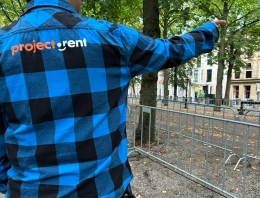 Projectrent aanwijzing op locatie installatie service stroomvoorziening