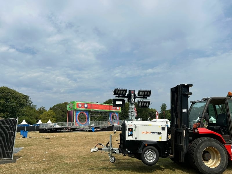 Mobiele lichtmasten festivals