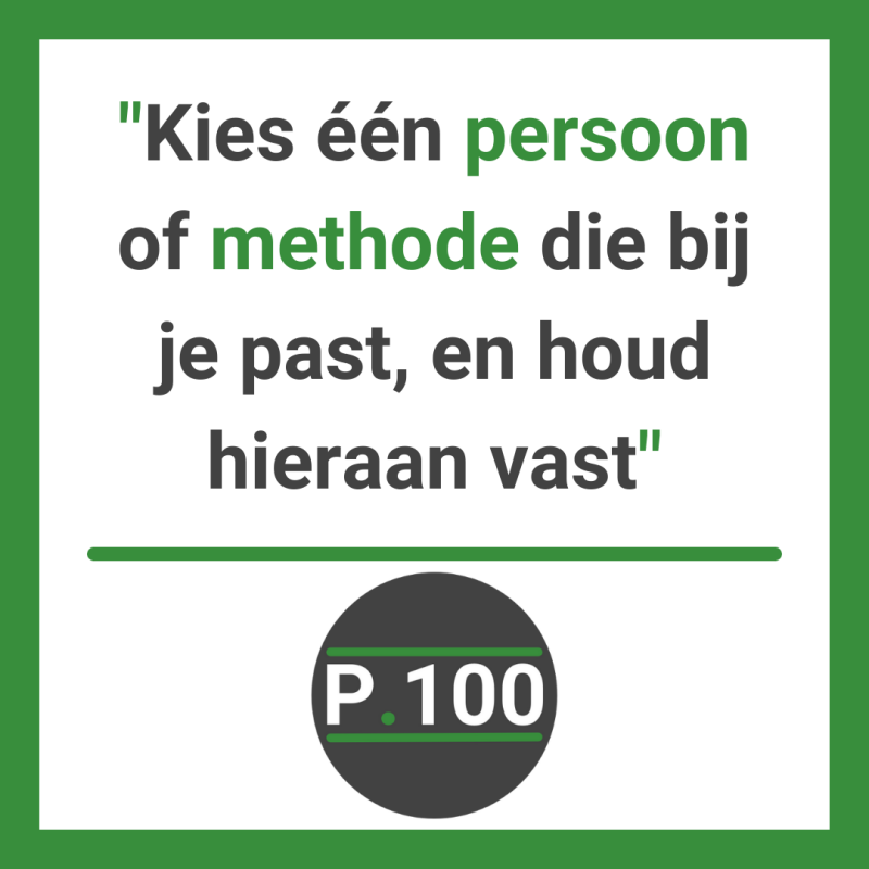 Wil je gezond afvallen? Kies één methode of persoon en houd je daaraan vast