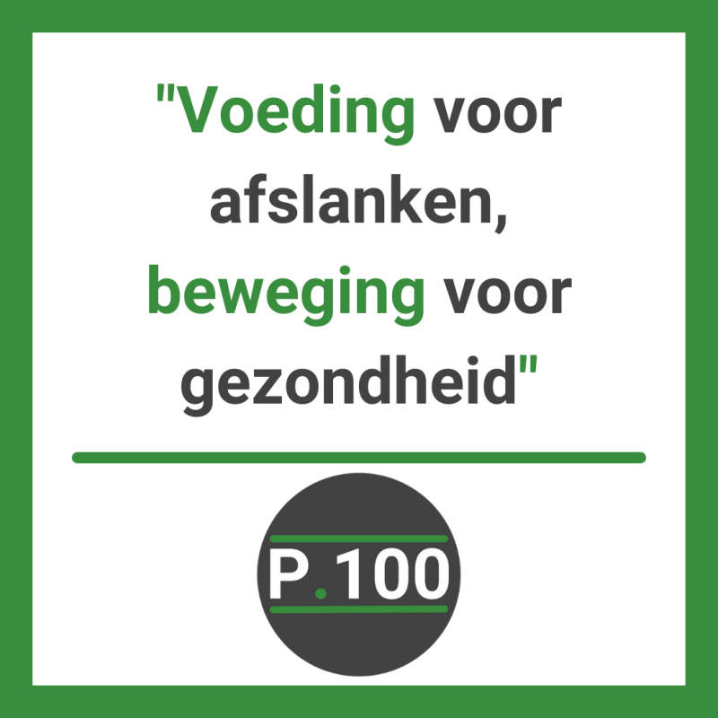 Voeding voor afslanken, beweging voor gezondheid