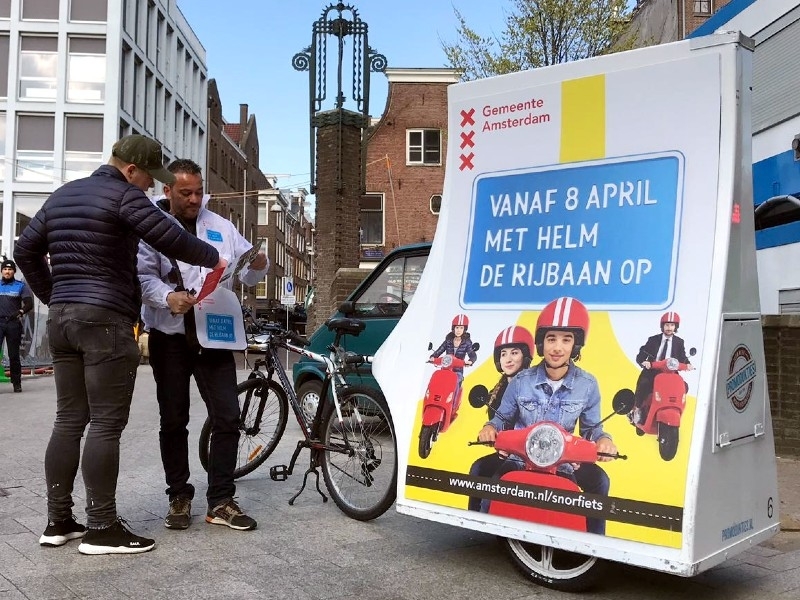 Reclame fiets Promobike Gemeente Amsterdam